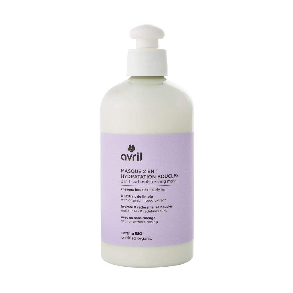Máscara hidratante 2 em 1 para cabelos encaracolados Avril (300 ml)