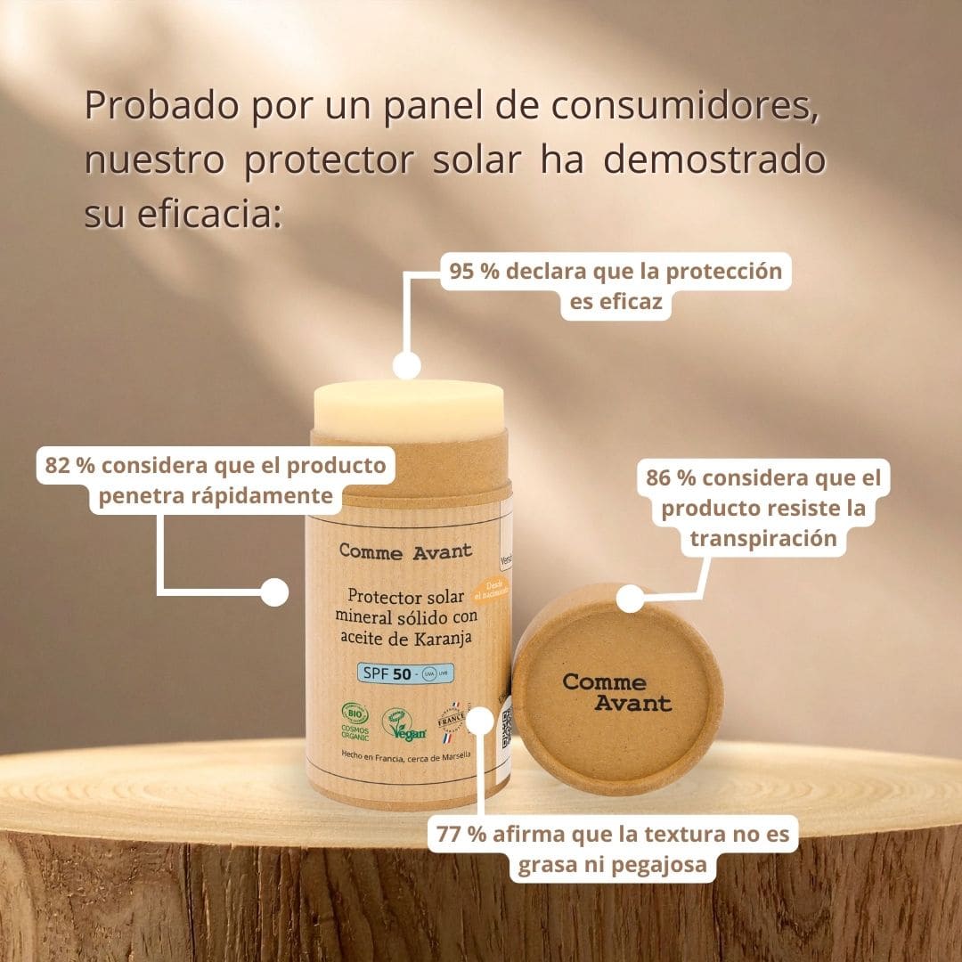 Protetor Solar Mineral Sólido SPF30 com Óleo de Moringa - Comme Avant