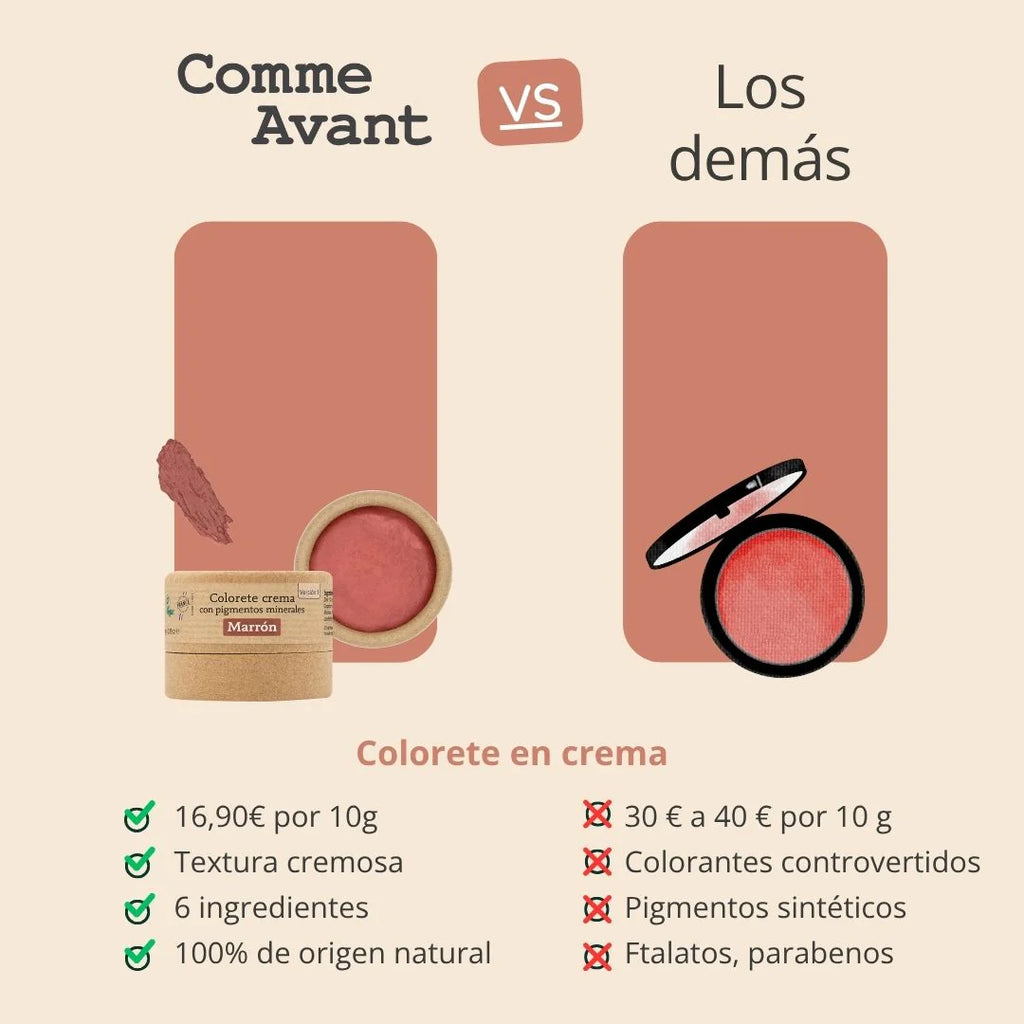 Blush em creme com pigmentos minerais - Comme Avant