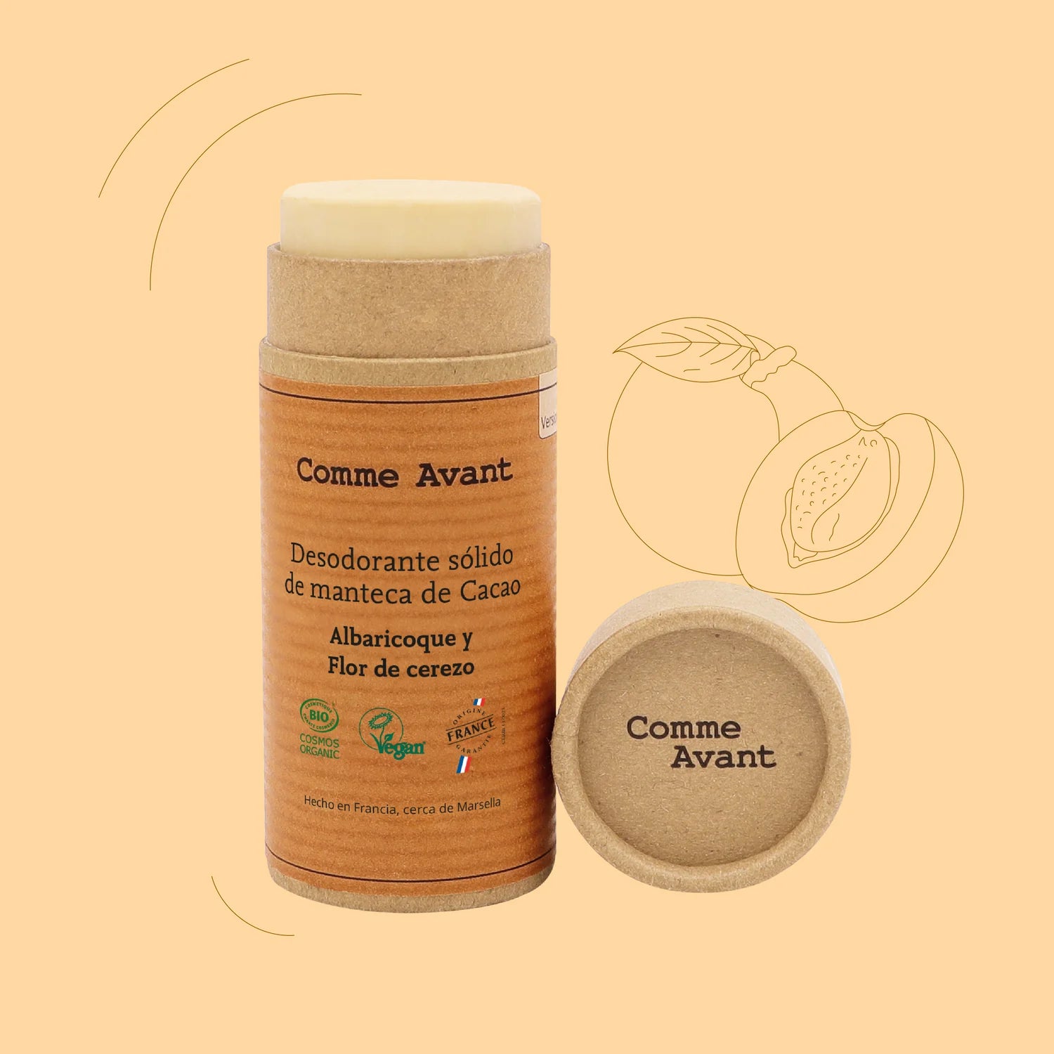 Desodorizante Sólido de Alperce e Flor de Cerejeira - Comme Avant