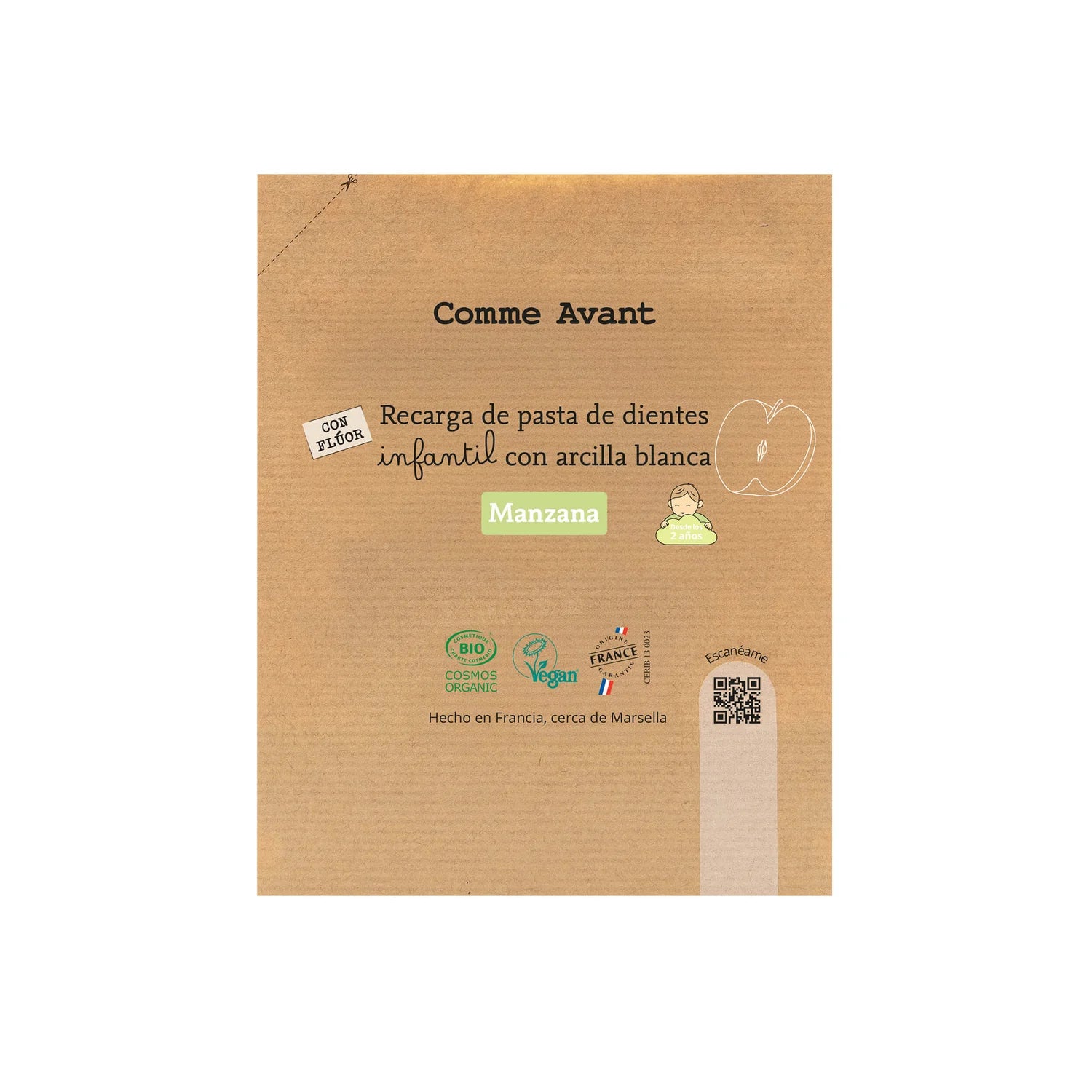 Pasta dentífrica Infantil de Maçã - Comme Avant