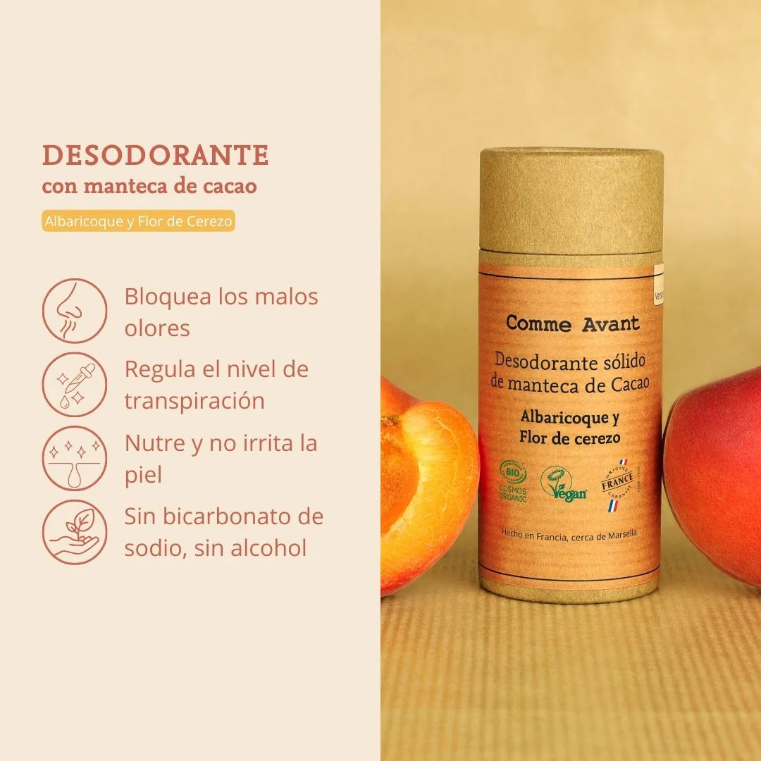 Desodorizante Sólido de Alperce e Flor de Cerejeira - Comme Avant