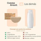 Champô sólido com óleo de avelã para cabelos normais - Comme Avant