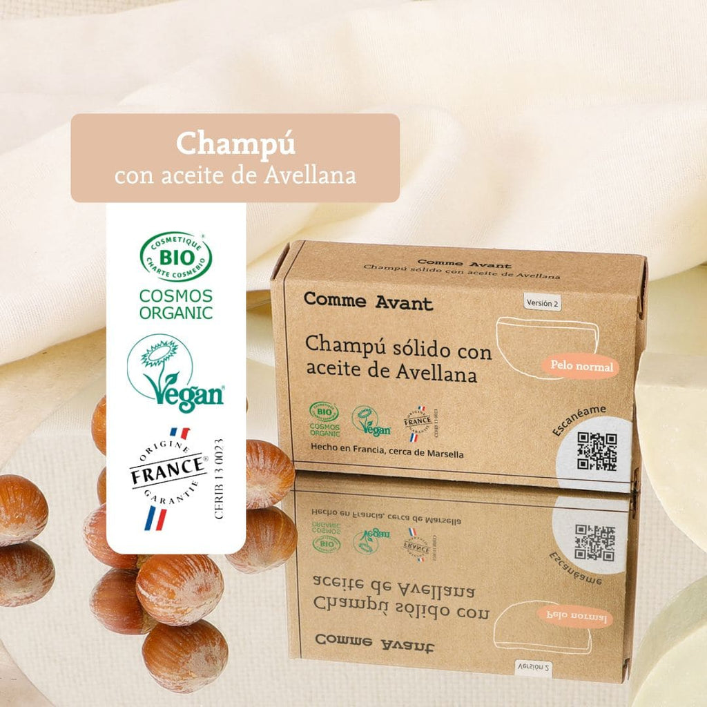 Champô sólido com óleo de avelã para cabelos normais - Comme Avant